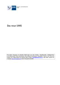 Das neue UWG - IHK Kassel