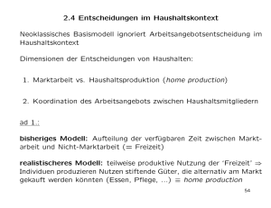 2.4 Entscheidungen im Haushaltskontext Neoklassisches