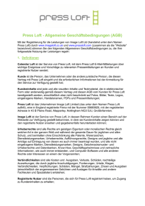 Press Loft - Allgemeine Geschäftsbedingungen (AGB)