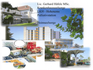 Lic. Gerhard Häfele MSc. Krankenhausseelsorge LKH