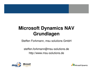 Microsoft Dynamics NAV Grundlagen