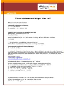 ANGEBOTE Weimarpassveranstaltungen März 2017
