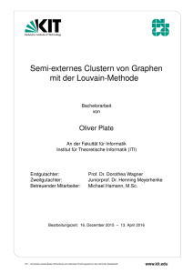 Semi-externes Clustern von Graphen mit der - ITI Wagner