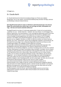 Dr. Claudia Barth - Report Psychologie