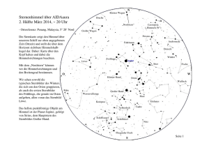 Sternenhimmel über AIDAaura 2. Hälfte März 2014, ~ 20