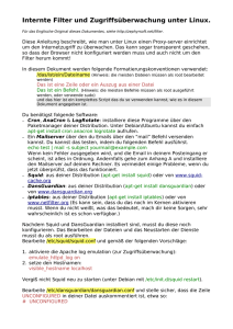 Internte Filter und Zugriffsüberwachung unter Linux.
