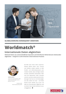 Worldmatch - Internationale Daten abgleichen