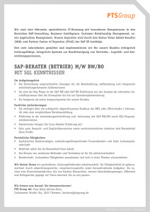 SAP-BERATER (BETRIEB) M/W BW/BO mit SQL KenntniSSen