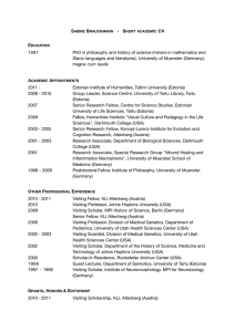 1997 PhD in philosophy and history of science (minors in