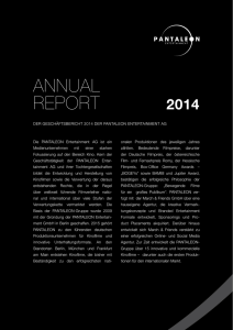 annual report - Pantaleon Entertainment AG