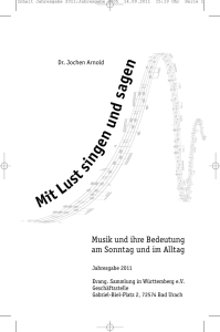 Mit Lust singen und sagen - Evangelische Sammlung in Württemberg