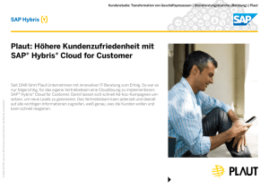 Plaut: Höhere Kundenzufriedenheit mit SAP® Hybris