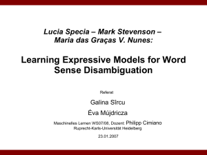 Learning Expressive Models for Word Sense Disambiguation