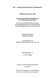 HHL – Leipzig Graduate School of Management UNIPLAN