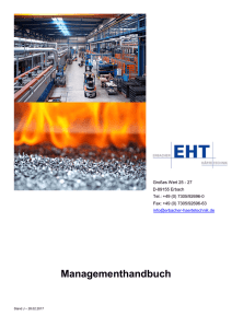 Managementhandbuch - Erbacher Härtetechnik GmbH