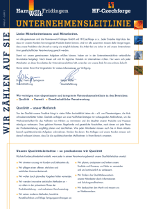 Unternehmensleitlinie - Hammerwerk Fridingen GmbH