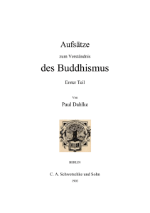 Dahlke, Paul. Aufsätze zum Verständnis des Buddhismus Teil 1.