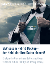 SEP sesam Hybrid Backup - der Held, der Ihre Daten sichert!