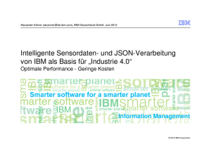 Intelligente Sensordaten- und JSON-Verarbeitung von IBM als Basis