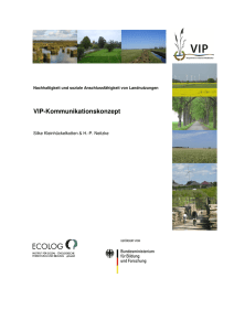 VIP-Kommunikationskonzept - Nachhaltiges Landmanagement