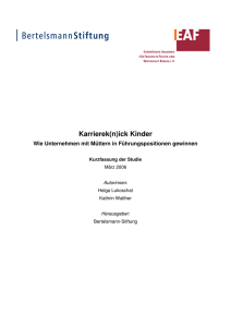 Kurzzusammenfassung „Karrierek(n)ick Kinder“