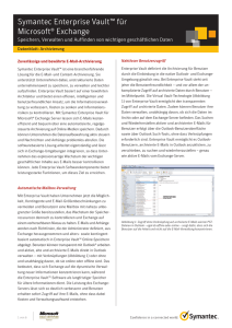 Symantec Enterprise Vault™ für Microsoft