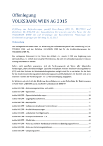 Offenlegung VOLKSBANK WIEN AG 2015