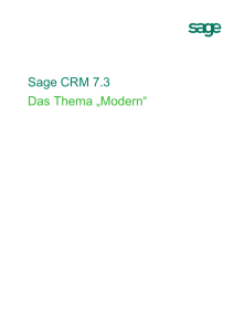 Das Thema „Modern“ - Sage CRM Community
