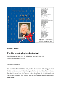 Andreas F. Kelletat: Phobie vor Anglophonie