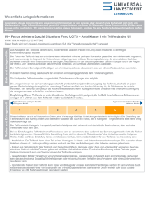 Wesentliche Anlegerinformationen UI – Petrus Advisers Special