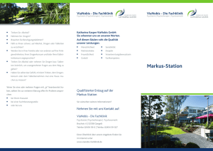 Informationsbroschüre Markus-Station - ViaNobis
