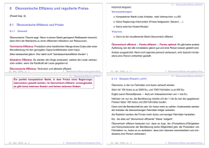 8 ¨Okonomische Effizienz und regulierte Preise - TU Berlin