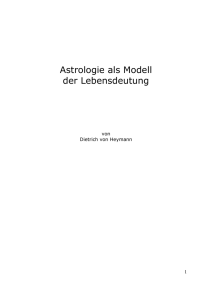 Astrologie als Modell der Lebensdeutung