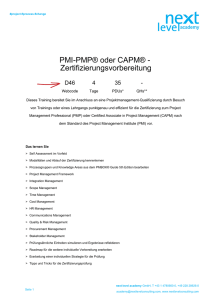 PMI-PMP® oder CAPM - Next Level Consulting