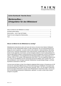 Markenaufbau – Erfolgsfaktor für den Mittelstand