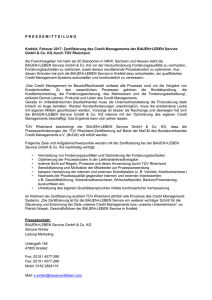 Zertifizierung Credit Management Bauen+Leben_2017