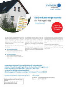 Erfassungsbogen für Energieausweis Wohngebäude