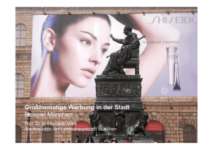 Großformatige Werbung in der Stadt Beispiel München
