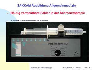 Häufig vermeidbare Fehler in der Schmerztherapie