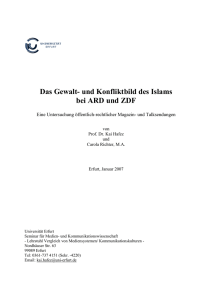 und Konfliktbild des Islams bei ARD und ZDF. Eine
