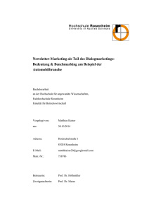 Newsletter-Marketing als Teil des Dialogmarketings: Bedeutung