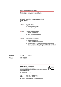 Hochschule Bremerhaven Digital- und Mikroprozessortechnik [ ET