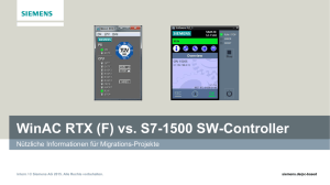 WinAC RTX (F) vs. S7-1500 SW-Controller