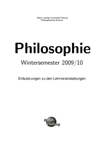 Philosophie - Philosophisches Seminar