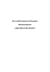 Modulhandbuch für Bachelor/Master Praktische Philosophie HRSGe