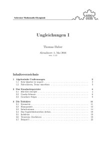 Ungleichungen I