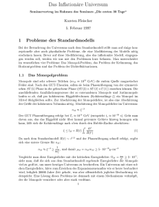 Das Inflation are Universum 1 Probleme des - TU Berlin