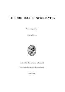 theoretische informatik - Technische Universität Braunschweig