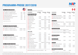 Preisliste Schuljahr 2017/2018