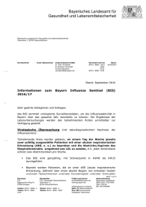 Informationen zum Bayern Influenza Sentinel BIS 2016/17